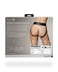 Ouch Shots Ouch Vibrating Strap On Panty Harness w/Open Back - Black XS/S - Image 2