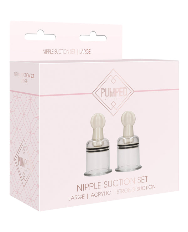Pumped Shots Pumped Nipple Suction Set - Large Clear