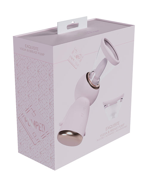 Shots Shots Pumped Exquisite Rechargeable Vulva & Breast Pump - Pink