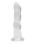 RealRock Shots RealRock Crystal Clear 7" Rippled Dildo - Transparent - Image 2