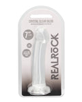 RealRock Shots RealRock Crystal Clear 7" Dildo - Transparent