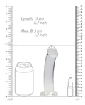 RealRock Shots RealRock Crystal Clear 7" Dildo - Transparent - Image 5