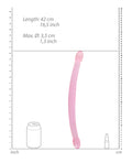 RealRock Shots RealRock Crystal Clear 17" Double Dildo - Pink - Image 4