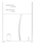 RealRock Shots RealRock Crystal Clear 17" Double Dildo - Transparent - Image 4