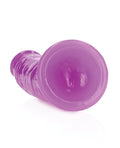 RealRock Shots RealRock 6" Slim Dildo Glow in the Dark - Neon Purple - Image 5