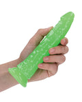 RealRock Shots RealRock 7" Slim Dildo Glow in the Dark - Neon Green - Image 5