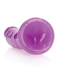 RealRock Shots RealRock 8" Slim Dildo Glow in the Dark - Neon Purple - Image 5