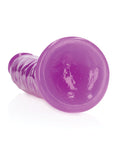 RealRock Shots RealRock 9" Slim Dildo Glow in the Dark - Neon Purple - Image 5
