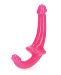 RealRock Shots RealRock 6" Strapless Strap On Glow in the Dark - Neon Pink - Image 2