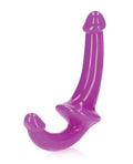 RealRock Shots RealRock 6" Strapless Strap On Glow in the Dark - Neon Purple - Image 2