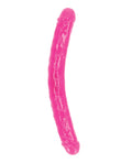 RealRock Shots RealRock 15" Double Dong Glow in the Dark - Neon Pink - Image 2