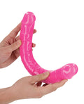 RealRock Shots RealRock 15" Double Dong Glow in the Dark - Neon Pink - Image 3