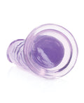 RealRock Shots RealRock Crystal Clear 6" Straight Dildo w/Suction Cup - Purple - Image 5