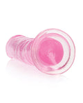 RealRock Shots RealRock Crystal Clear 7" Straight Dildo w/Suction Cup - Pink - Image 2