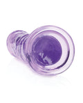 RealRock Shots RealRock Crystal Clear 7" Straight Dildo w/Suction Cup - Purple - Image 3