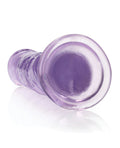 RealRock Shots RealRock Crystal Clear 9" Straight Dildo w/Suction Cup - Purple - Image 4