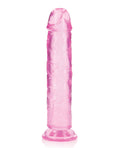 RealRock Shots RealRock Realistic Crystal Clear 10" Straight Dildo - Pink - Image 2