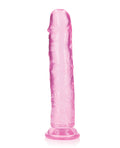 RealRock Shots RealRock Realistic Crystal Clear 10" Straight Dildo - Pink - Image 3