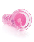 RealRock Shots RealRock Realistic Crystal Clear 10" Straight Dildo - Pink - Image 4