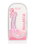 RealRock Shots RealRock Crystal Clear 6" Strapless Strap-On - Pink
