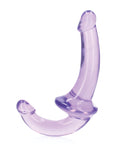 RealRock Shots RealRock Crystal Clear 6" Strapless Strap-On - Purple - Image 3