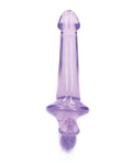RealRock Shots RealRock Crystal Clear 6" Strapless Strap-On - Purple - Image 4