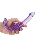 RealRock Shots RealRock Crystal Clear 6" Strapless Strap-On - Purple - Image 5