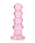 RealRock Shots RealRock Crystal Clear 5.5" Curvy Dildo/Butt Plug - Pink - Image 2