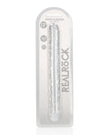 RealRock Shots RealRock Crystal Clear 13" Double Dildo - Transparent