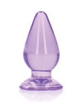 RealRock Shots RealRock Crystal Clear 3.5" Anal Plug - Purple - Image 2