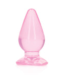 RealRock Shots RealRock Crystal Clear 4.5" Anal Plug - Pink - Image 2