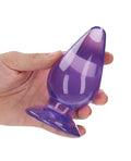 RealRock Shots RealRock Crystal Clear 4.5" Anal Plug - Purple - Image 4
