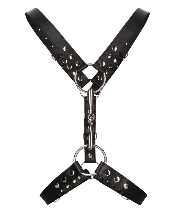 Ouch Uomo Shots Uomo Men's Harness w/Metal Bit - Black