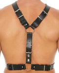 Ouch Uomo Shots Uomo Men's Harness w/Metal Bit - Black - Image 3