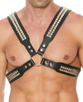 Ouch Uomo Shots Uomo Men's Pyramid Stud Body Harness - Black - Image 2