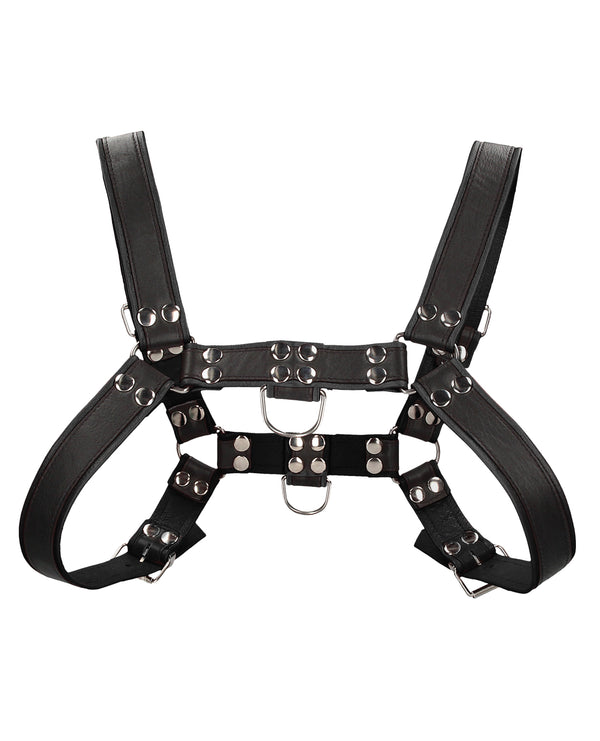Ouch Uomo Shots Uomo Chest Bulldog Harness Large/XLarge - Black