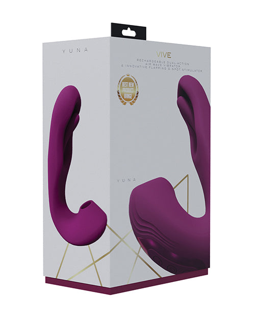 Vive Shots Vive Yuna Dual Action Airwave Vibrator & G-Spot Stimulator - Pink