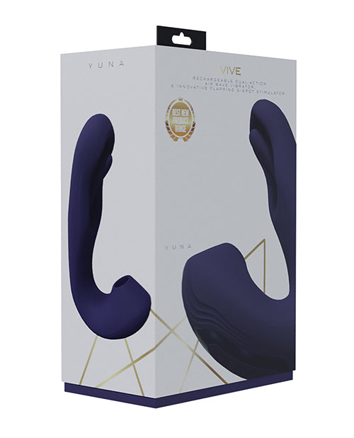 Vive Shots Vive Yuna Dual Action Airwave Vibrator & G-Spot Stimulator - Purple