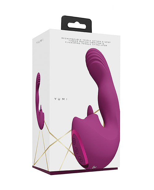 Vive Shots Yumi Triple Action G-Spot Vibrator & Stimulator - Pink