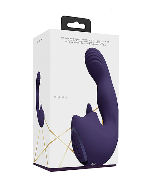 Vive Shots Yumi Triple Action G-Spot Vibrator & Stimulator - Purple
