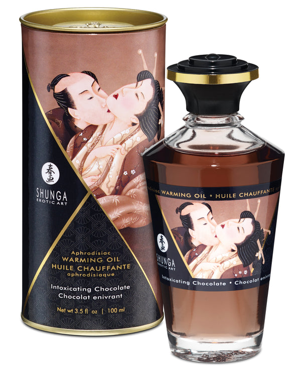 Shunga Shunga Warming Oil - 3.5 oz Intoxicating Chocolate