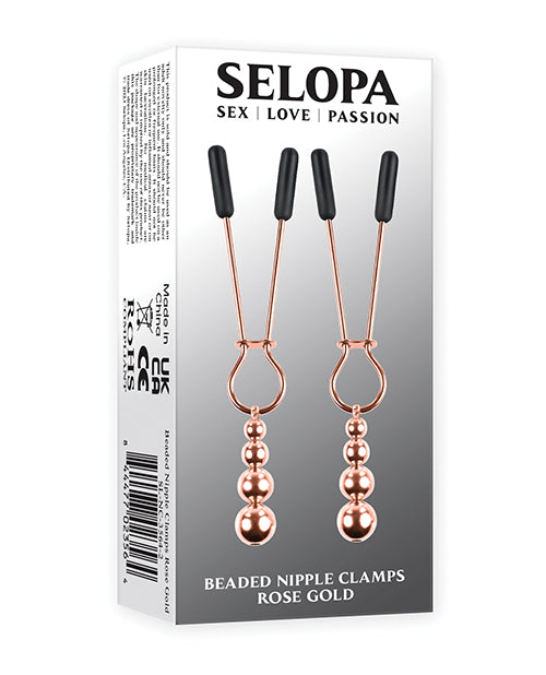 Selopa Selopa Beaded Nipple Clamps - Rose Gold