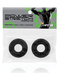 Ignite Ignite Power Stretch Donut Cock Ring - Black Pack of 2
