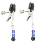 Spartacus Spartacus Adjustable Broad Tip Blue Beaded Nipple Clamps - Image 2