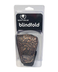 Spartacus Spartacus Faux Fur Lining Blindfold - Brown Floral Print - Image 2