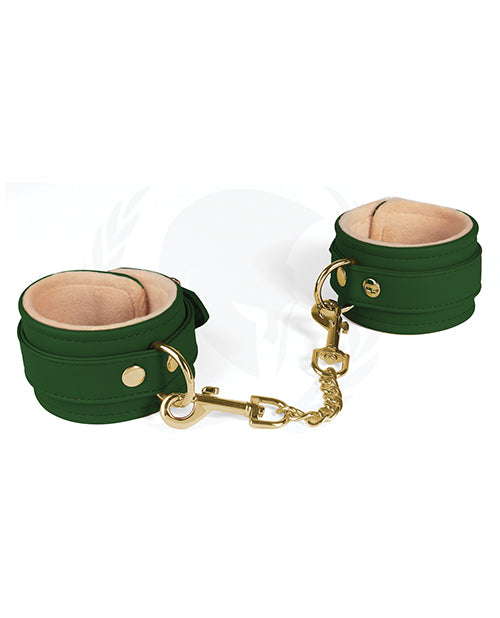 Spartacus Spartacus PU Wrist Cuffs w/Plush Lining - Green