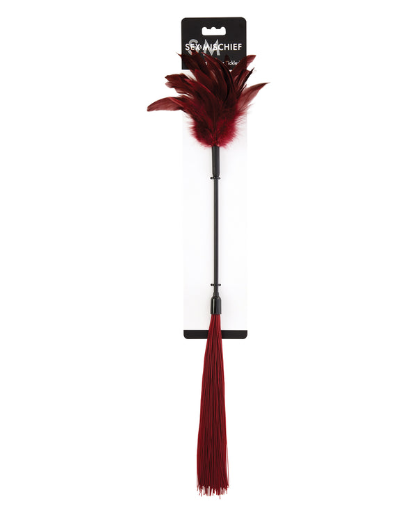 Sex &amp; Mischief Sex & Mischief Enchanted Feather Tickler - Burgundy