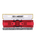 Sex &amp; Mischief Sex & Mischief Ex's & Oh's Bound & Belted - Red/Black