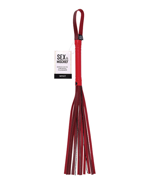 Sex &amp; Mischief Sex & Mischief Ex's & Oh's Crystal Flogger - Red