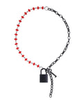Sex &amp; Mischief Sex & Mischief Ex's & Oh's Crystal Day Collar - Red/Black - Image 2